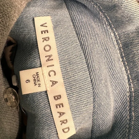 Veronica Beard Light Denim Double-Breasted Dickey Blazer - Picture 4 of 6